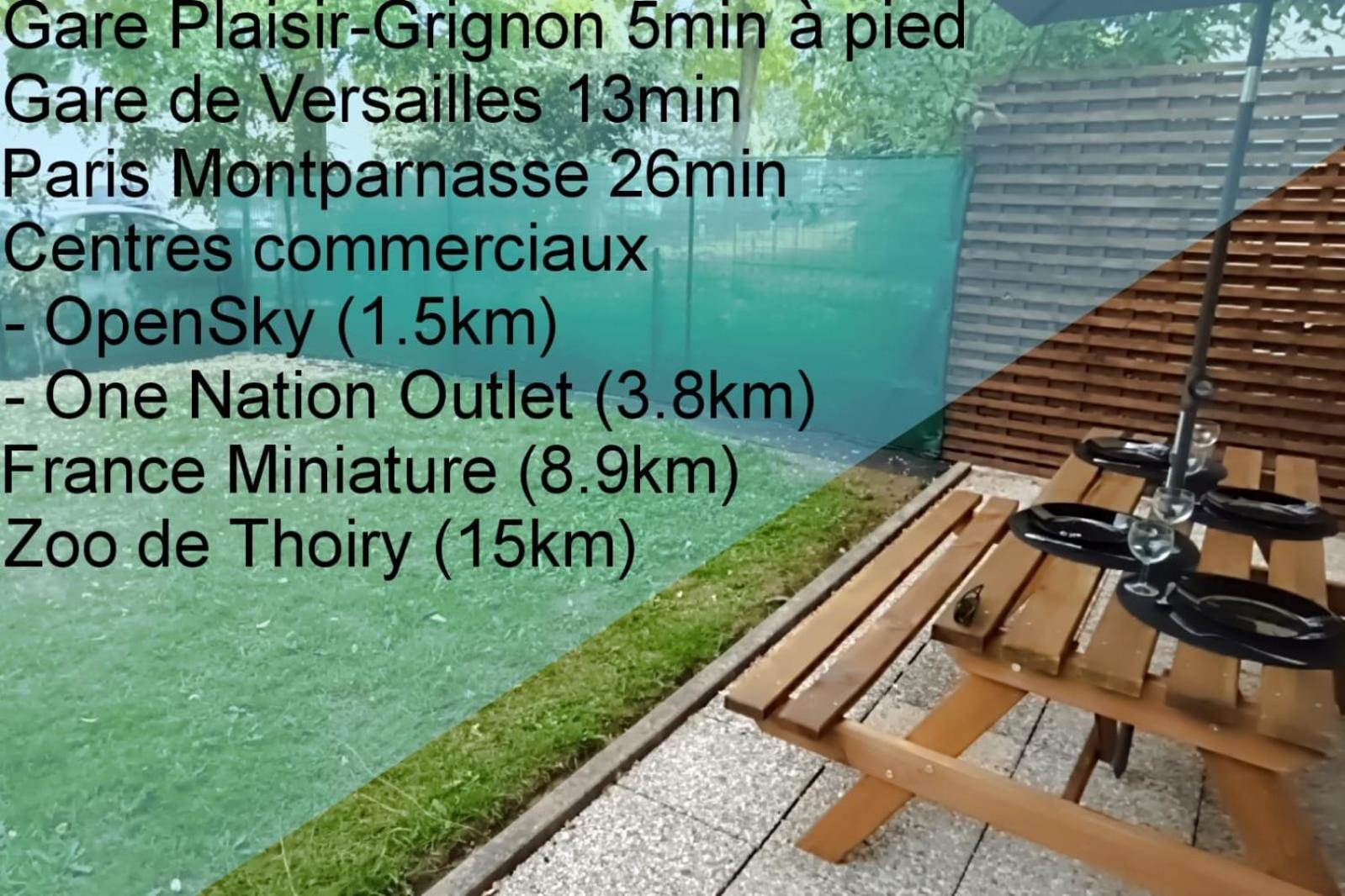 Detente & Jardin By Beds4Wanderlust - Charmant T2 Avec Jardin - Gare Plaisir-Grignon, Versailles 20Km Ngoại thất bức ảnh